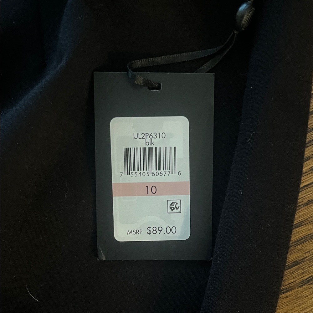 DKNY Classic Black Straight Leg Pants - Picture 2 of 5